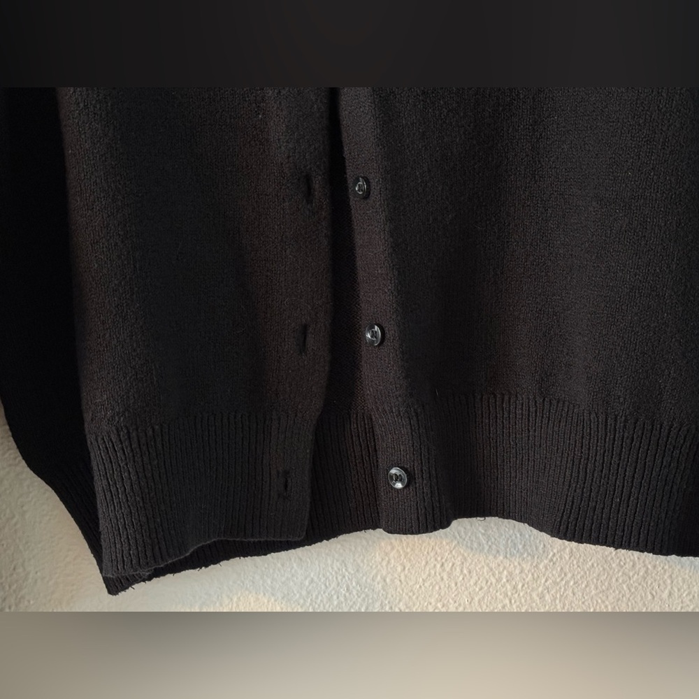 Nordstrom Black Cardigan Cotton Blend, Black, size L - Picture 11 of 16